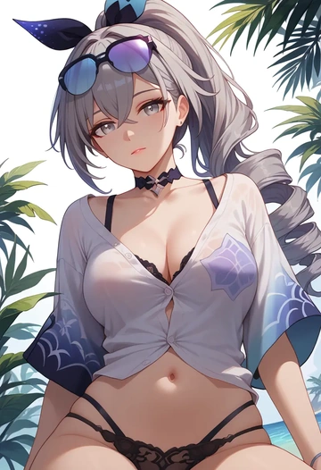 star rail,silver wolf,lingerie,sexy  - AI generated anime art